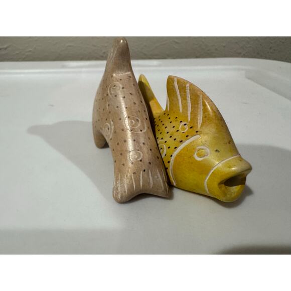 Soapstone Hand Carved Fish Dolphin - Picture 4 of 9